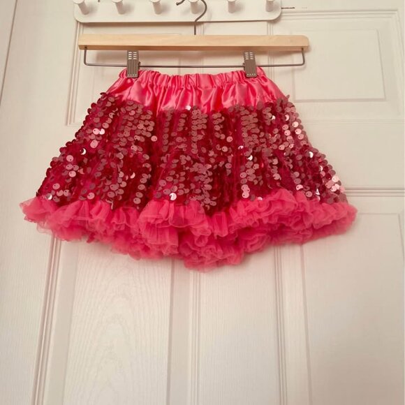 Great Pretenders Sequin Pink Skirt size 4-7T - Picture 2 of 2